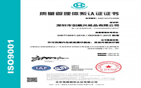 ISO9001 2015質量體系認證